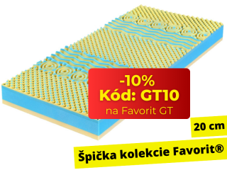 Favorit GT - 20cm matrac vyššej tuhosti s pamäťovou penou